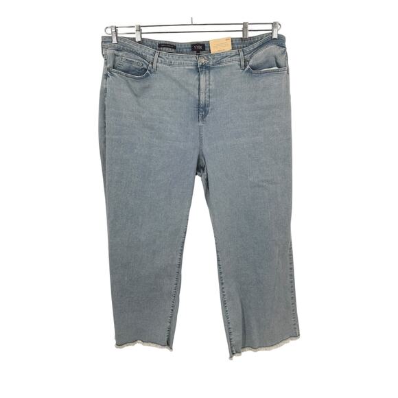 NYDJ Jeans Teresa frayed hem blue size 28W - Picture 1 of 8